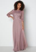 AngelEye Sequin Bodice Maxi Dress Lavender M (UK12)