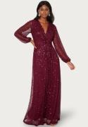 AngelEye Long Sleeve Sequin Dress Burgundy XS (UK8)