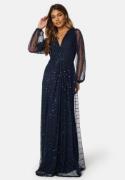 AngelEye Long Sleeve Sequin Dress Navy XL (UK16)