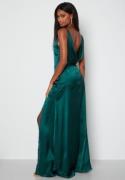 Bubbleroom Occasion Laylani Satin Gown Dark green 34