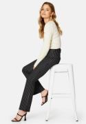 BUBBLEROOM Soft flared suit trousers Black/Striped S