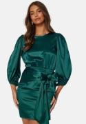 BUBBLEROOM Nellie Satin Dress Dark green 34