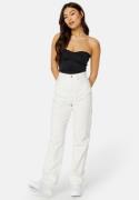 BUBBLEROOM Straight High Waist Jeans Offwhite 38