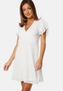 Bubbleroom Occasion Flounce Sleeve Chiffon Dress White 48