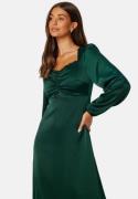 Bubbleroom Occasion Ginita Lace Insert Dress Dark green 44