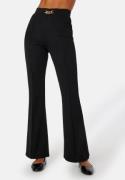 BUBBLEROOM Flared Belted Trousers Black S