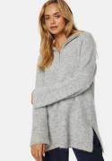 SELECTED FEMME Sia Ras Long Knit High Neck Light Grey Melange S