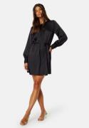 BUBBLEROOM Catalina Satin Dress Black 34