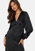 BUBBLEROOM Roberta Satin Dress Black 34