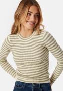 Pieces Pccrista LS O-Neck Knit Tea Stripes:Birsh M