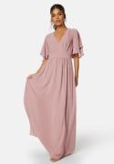 Bubbleroom Occasion Butterfly sleeve chiffon gown Dusty pink 54