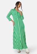 Y.A.S Savanna Long Shirt Dress Quiet Green Stripes XL