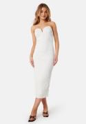 VERO MODA Vmcora Tube Wavy Calf Dress Blanc De Blanc S