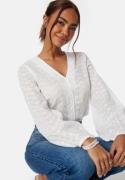 Happy Holly Broderie Anglaise V-Neck Blouse White 32/34