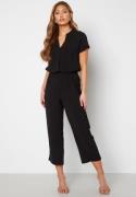 BUBBLEROOM Matilde Smock Waist Ankle Trousers Black XS