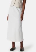 Pieces Pcfranan HW Midi Skirt Bright White M