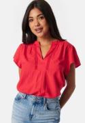 VILA Vinensa V-Neck S/S top Red 44