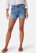 Pieces Pcpeggy MW Shorts Light Blue Denim XS