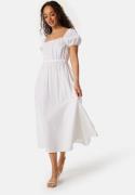 BUBBLEROOM Puff Sleeve Cotton Dress White S