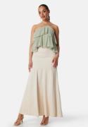 Bubbleroom Occasion Viscose Maxi Skirt Cream 42