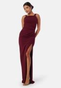 Bubbleroom Occasion Square neck slit maxi dress  L