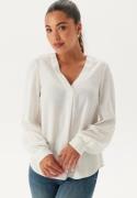 BUBBLEROOM V-neck Front Pleat Blouse White XS