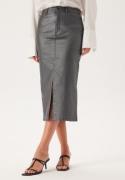 Object Collectors Item Objnaya Coated Mid Waist Skirt Brushed Nickel/D...