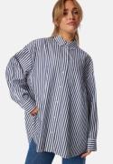 TOMMY JEANS Tjw Ovs Pinstripe Shirt C1g Dark Night Navy / STRIPEST S