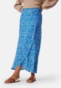 BUBBLEROOM Wrap Skirt Blue/Floral M