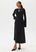 Happy Holly Sparkling Wrap Midi Skirt Black/Black 40/42