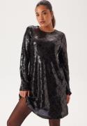 YAS Yaschekka Ls Dress Black Detail:Sequins L