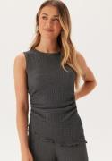 BUBBLEROOM Structure Sleeveless Top Dark grey XL