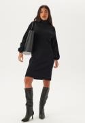 VILA Viostria Roll Neck L/S KNIT DR Black Beauty XXL