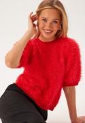 Pieces PCFee SS O-Neck Knit Top High Risk Red XS