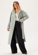 BUBBLEROOM Belted Midi Trenchcoat Dusty green 36