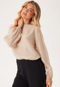 BUBBLEROOM Structured L/S Blouse  Light beige M