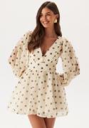 Bardot Eva Polka Dot Mini Dress 130908 Nude Spot 44(UK16)