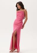 Bubbleroom Occasion Tie Back Satin Gown Pink 32