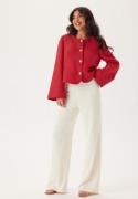 Chiara Forthi Wide Sleeve Bouclé Jacket Red S