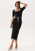 Happy Holly Knitted Bow Dress Black/Cream 36/38