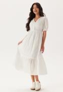 Happy Holly Broderie Anglaise V-Neck Dress White 40/42