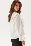 VERO MODA Vmkausa Frill Ls Top Snow White XS