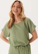 VILA Vijosa S/S TOP - NOOS TOP - NO Oil Green 40