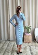 BUBBLEROOM Knitted Cardigan Dress Light blue L