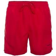 Calvin Klein Badbyxor Core Solids Drawstring Swim Shorts Röd polyester...