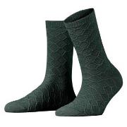 Falke Strumpor Women Argyle Wool Sock Grön Strl 35/38 Dam