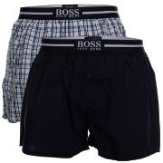 BOSS Kalsonger 2P Woven Boxer Shorts With Fly Mörkblå bomull XX-Large ...