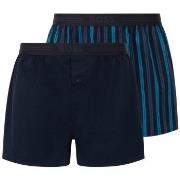 BOSS Kalsonger 2P Woven Boxer Shorts With Fly Blå/Lila bomull X-Large ...