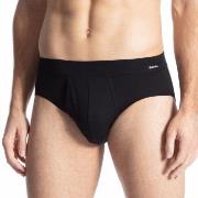 Calida Kalsonger Cotton Code Brief With Fly Svart bomull Large Herr