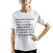 DKNY Spell It Out Short Sleeve Tee Vit X-Small Dam